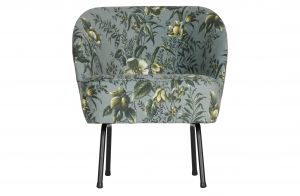 Vogue fauteuil fluweel poppy grijs