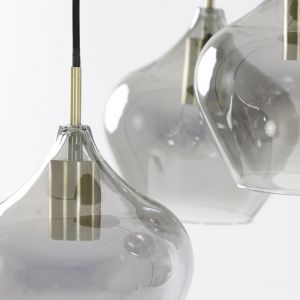 Rolf hanglamp 5 lichts rond brons