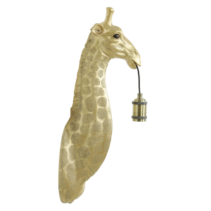 Giraffe wandlamp goud