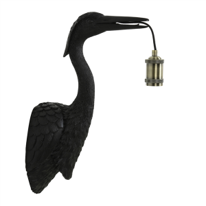 Reiger wandlamp zwart