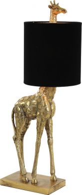 Giraffe tafellamp goud -zwart