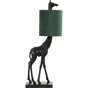 Giraffe tafellamp zwart-groen