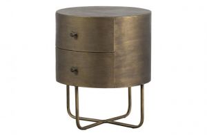 Glossy rond Kastje Antique brass