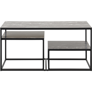 Madrid Salontafel set van 3 Marble Nero