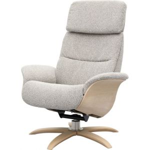 Brixen Relaxfauteuil Eiken Wit Santos Grey